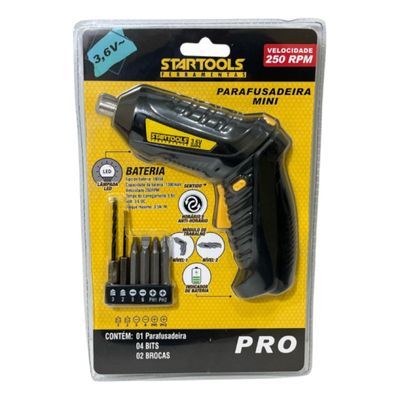 Mini Parafusadeira Recarregavel 3,6v Bivol Com Led Startools