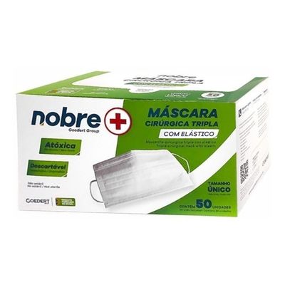 Máscara Cirurgica Tripla Camada Proteção Descartável 50un Unico