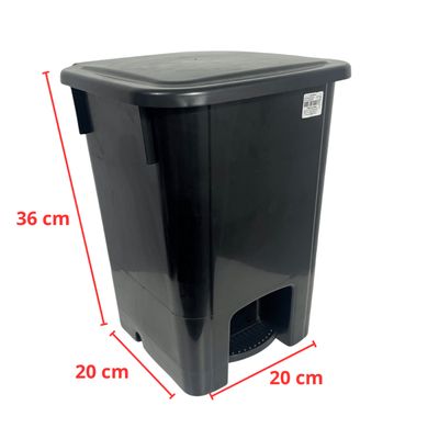 Coletor Lixeira De Pedal 15 Lt Bralimpia Preta