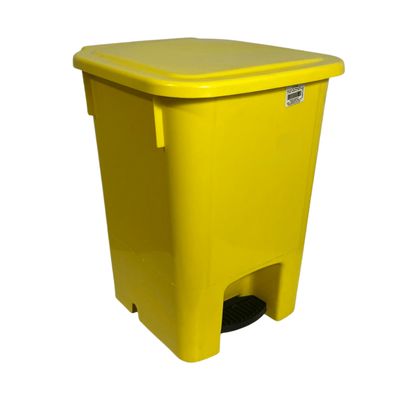 Coletor Lixeira De Pedal 15 Lt Bralimpia Amarelo
