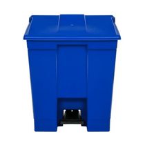 Coletor Lixeira De Pedal 30 Lt Bralimpia Azul
