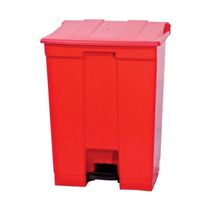 Coletor Lixeira De Pedal 60 Lt Bralimpia Vermelha