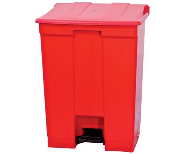 Coletor Lixeira De Pedal 60 Lt Bralimpia Vermelha
