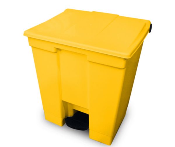 Coletor Lixeira De Pedal 30 Lt Bralimpia Amarela