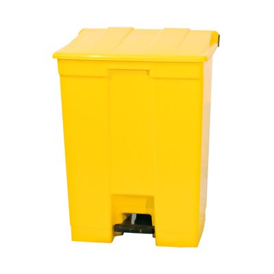 Coletor Lixeira De Pedal 60 Lt Bralimpia Amarela