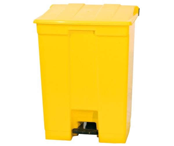 Coletor Lixeira De Pedal 60 Lt Bralimpia Amarela