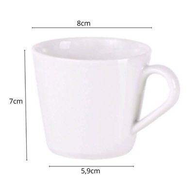 Conjunto 12 Xícaras com Pires Porcelana 185ml Tramontina Leonora Café Chá Mesa Posta