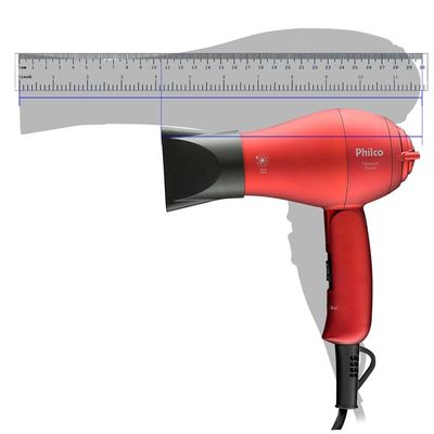 Secador de Cabelos Philco Titanium Travel Vermelho 1000W - Bivolt
