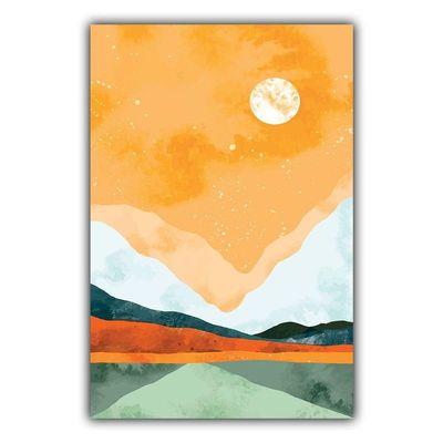 Kit Placas Quadros Decorativos 3 Pçs 20x30 Horizonte Quente