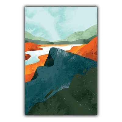 Kit Placas Quadros Decorativos 3 Pçs 20x30 Horizonte Quente