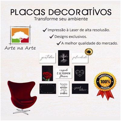 Kit Placas Quadros Decorativos 3 Pçs 20x30 Horizonte Quente