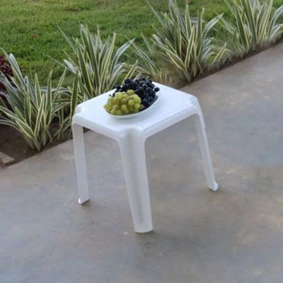 Mesa Plastica Monobloco De Apoio Pituba Branca Tramontina