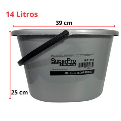 Balde Oval Super Pro Bettanin Prof 14 Lt
