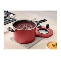 Panela De Pressão Antiaderente Com Visor 4.5 L Mta Cereja