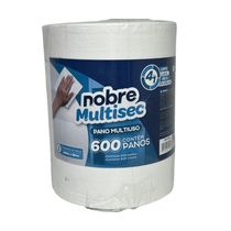 Pano De Limpeza Multiuso Nobre 600 Panos Rolo 240 Mt Branco