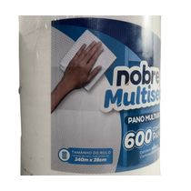 Pano De Limpeza Multiuso Nobre 600 Panos Rolo 240 Mt Branco