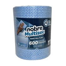 Pano De Limpeza Multiuso Nobre 600 Panos Rolo 240 Mt Azul