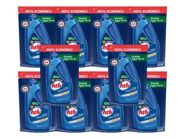 Kit 10 HTH Algicida Manutenção Previne Água Verde 900ml