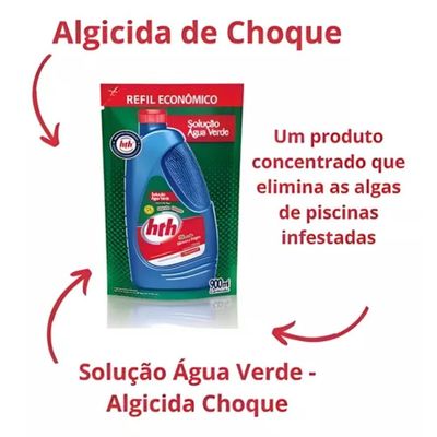HTH Algicida Choque Solução Água Verde 900ml