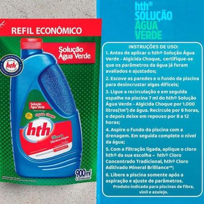 HTH Algicida Choque Solução Água Verde 900ml