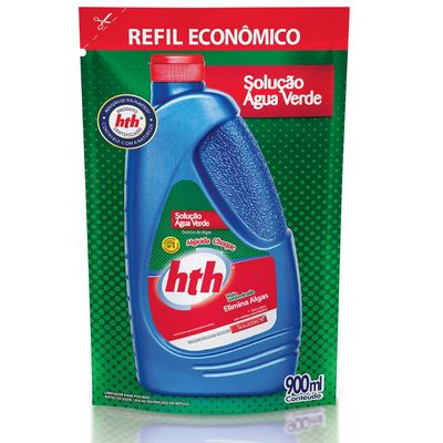 Kit 10 HTH Algicida Choque Solução Água Verde 900ml