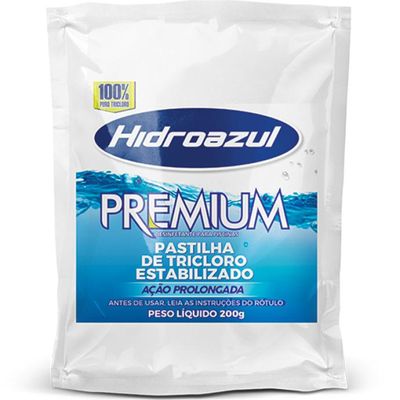 Kit 05 Pastilha Tablete Hidroazul Premium 200g Para Piscina