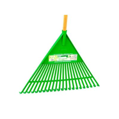 Kit 02 Vassoura Rastelo Ancinho Plástico Com Cabo Trapp 1011