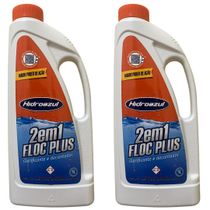 Kit 2 Floc Plus 2x1 Clarificante Decantador Hidroazul 1 Lt