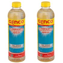 Kit 2 Clarificante E Auxiliar De Filtração Genfloc 1 L Genco