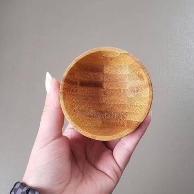 Kit 25 Bowls Molheira Redonda de Bambu 8x4cm Petisqueira Pequena Lyor Potinho
