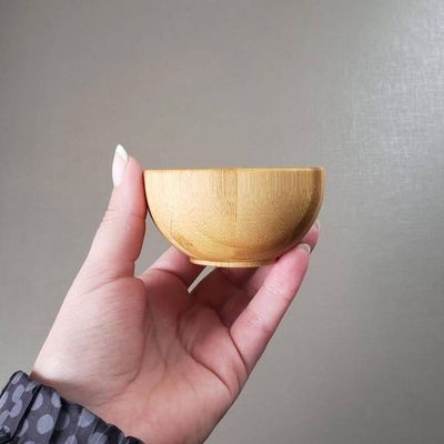 Kit 25 Bowls Molheira Redonda de Bambu 8x4cm Petisqueira Pequena Lyor Potinho