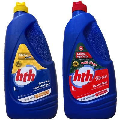 Clarificante Max Floc Hth + Algicida Choque Kit Hth