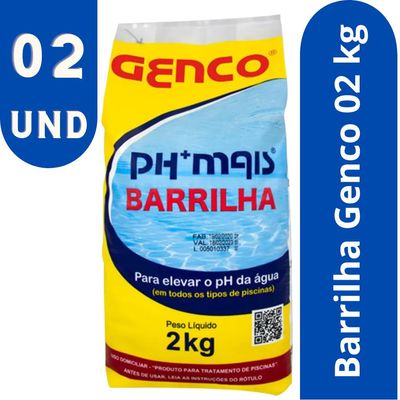 Kit Com 2 Elevador De Ph Para Piscina Barrilha Ph Mais Genco