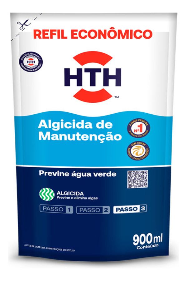 HTH Algicida Manutenção Previne Água Verde 900ml