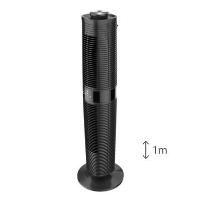 Ventilador de Torre 100cm Spirit 360º com Display LED Touch Screen, Controle Remoto, Funções Especiais e Controle Inteligente de Velocidade - Preto Preto / 220