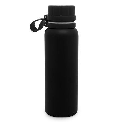 Garrafa Térmica de Aço Inox Lyor Explorer Preta – 650ml Preto