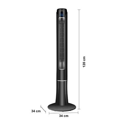 Ventilador de Torre 120cm Spirit SKY com 3 Velocidades, Controle Remoto e Timer de até 7h30 – Preto Preto / 220