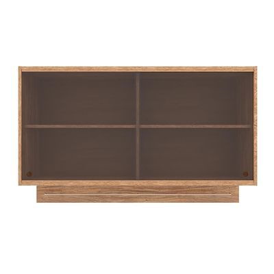 Armário Aéreo Bartira Amazonita com 2 Portas de Vidro, 2 Prateleiras e 120cm de largura - Damasco