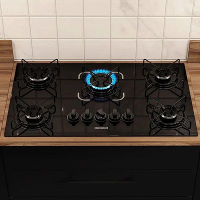 Cooktop 5 Bocas Essencial Automático Itatiaia Preto Bivolt