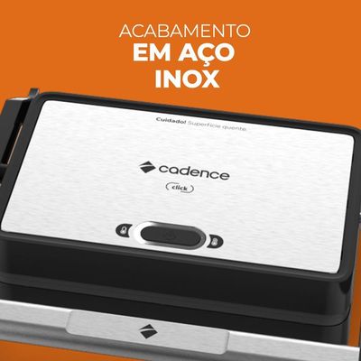 Grill Elétrico Cadence Click Inox 110V