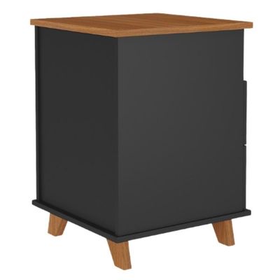 Gaveteiro Para Escritório Home Office 2 Gavetas Diem A02 Freijó Preto - Lyam Decor
