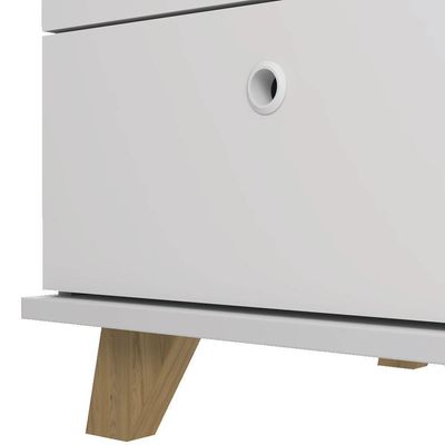 Gaveteiro Para Escritório Home Office 2 Gavetas Diem A02 Olmo Branco - Lyam Decor