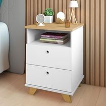 Gaveteiro Para Escritório Home Office 2 Gavetas Diem A02 Olmo Branco - Lyam Decor