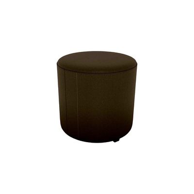 Puff Banqueta Redondo Luxo Copenhage Matrix Veludo Marrom