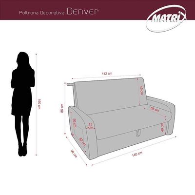 Sofá Cama 2 Lugares Compacto Com Baú 145 Larg Daiane Matrix Suede Cinza