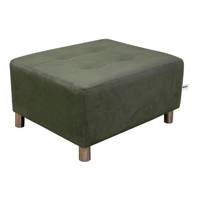 Puff Decorativo Quadrado Para Descanço Nero Matrix Suede Cinza