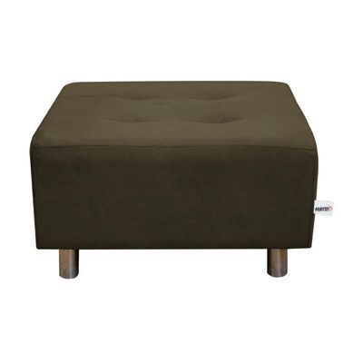Puff Decorativo Quadrado Para Descanço Nero Matrix Veludo Marrom