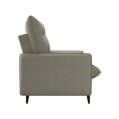 Poltrona De Amamentação Com Puff Luxo Confortável Montreal Matrix Linho Milenium Palha