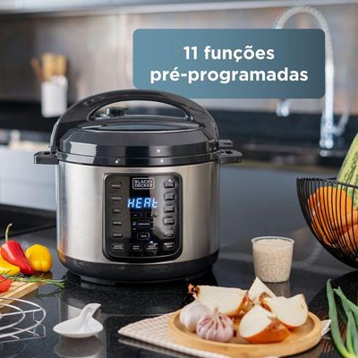 Panela de Pressão Elétrica Black+Decker PP900G Gourmand Gris 5L 900W Inox Inox / 110