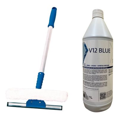 Rodo Combinado 25cm Com Cabo + Limpa Vidros Profissional 1l